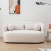 Kinwell 68'' Upholstered Loveseat Sofa: Compact, Mid-Century Design, 4 Accent Pillows, Wood Frame - 2 of 4
