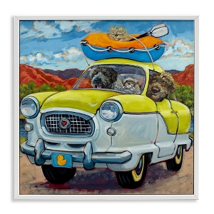 Stupell Industries Vacation Dogs in Car Black Framed Giclee Art - 1 of 4