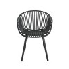 Plastic Outdoor Chair Set of 2,Modern Armless Patio Chairs with Slatted Back,Weather Resistant Resin Seating–Maison Boucle - 4 of 4
