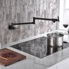Sumerain Matte Black Wall Mount  Pot Filler Faucet, Folding Kitchen Faucet Double Joint Swing Arm - 3 of 4