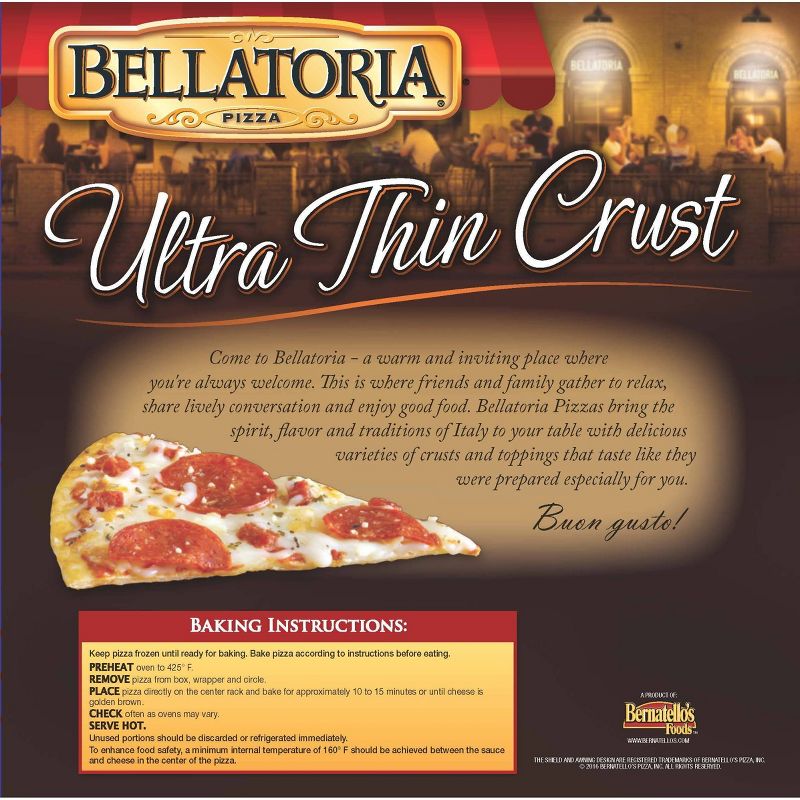 Bellatoria Ultra Thin Crust Ultimate Pepperoni Frozen Pizza - 17.3oz, 2 of 4