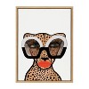 Kate and Laurel Sylvie Cheetah 4 Framed Canvas by Kendra Dandy of Bouffants and Broken Hearts - 2 of 4