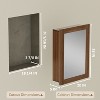 Wood Framed Bathroom Wall Cabinet with Mirror and Adjustable Shelves, Wall Mounted Storage Cabinet with Mirror for Bathroom - 2 of 4
