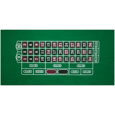GSE 36" x 72" Portable Casino Roulette Tabletop Layout Mats, Casino Table Top Felt