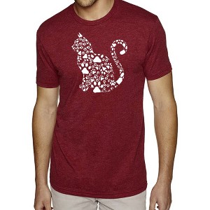 LA Pop Art Cat Claws - Men's Premium Blend Word Art T-Shirt - 1 of 4