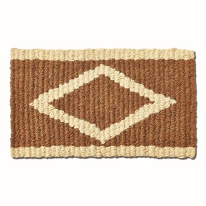 tagltd Diamond Hollander Coir Mat Brown Spray Bleached Coir 18" X 30" Renewable Coconut Fiber Doormat Rug - 1 of 2