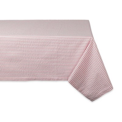 84"X60" Seersucker Tablecloth Rose - Design Imports