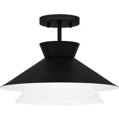Quoizel Lighting 1 - Light Semi-Flush Mount in  Matte Black