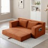 73" Modern Convertible Corduroy Sleeper Loveseat with Memory Foam, No Assembly Folding Sofa Bed for Small Spaces and Room -3irtyhousy - 2 of 4