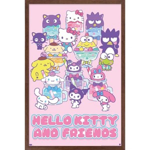 Trends International Hello Kitty and Friends: 24 Summer Fresh - Group Framed Wall Poster Prints - 1 of 4