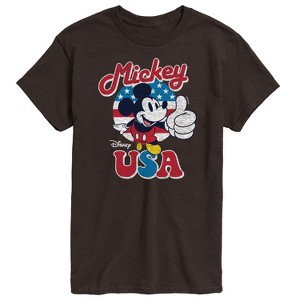 Men's - Disney - Mickey Mouse USA Flag Thumbs Up Short Sleeve Graphic T-Shirt - 1 of 3