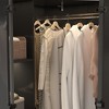 FUFU&GAGA Corner Wardrobe with Glass Doors and LED Lights Black - 4 of 4
