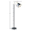 60" Arc Floor Lamp,Arched Shaped Floor Lamp With Two Tone Finished Of Matte Black And Gold,Arched Metal Floor Lamp with Chimney Shade-The Pop Home - 3 of 4