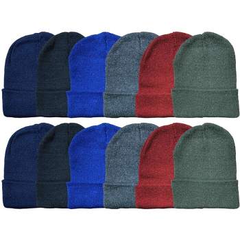 Yacht & Smith: Kids Knit Winter Beanies - 12pk Assorted Colors