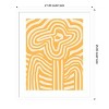 Amanti Art Yellow Striped Flower by Little Dean Wood Framed Wall Art Print - 4 of 4