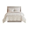 Sapphtopaz 3 Pcs Back Print Long Fur Comforter Set Stylish Bedding Set Quilt Set 1 Comforter, 2 Pillow Shams, Machine Washable - 3 of 4