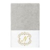 Linum Home Textiles 100% Turkish Cotton MONICA Gold Thread 3PC Embellished Towel Set - 3 of 4