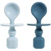 Silicone Baby Spoons for Baby Led Weaning 2-Pack, First Stage Baby Feeding Spoon Set Gum Friendly BPA Lead Phthalate and Plastic Free - 4 of 4