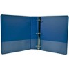 School Smart D Ring View Binder, Polypropylene, 3 Inches, Blue - 2 of 4