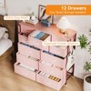 12-Drawer Fabric Dresser, Chest of Drawers with Wood Top & Metal Frame, Space-Saving Storage Organizer for Bedroom, Closet, Small Spaces - 4 of 4