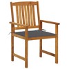 vidaXL Patio Chairs with Cushions 2 pcs Solid Acacia Wood - 3 of 4