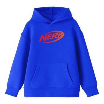 Nerf Logo Long Sleeve Royal Blue Boy's Hooded Sweatshirt