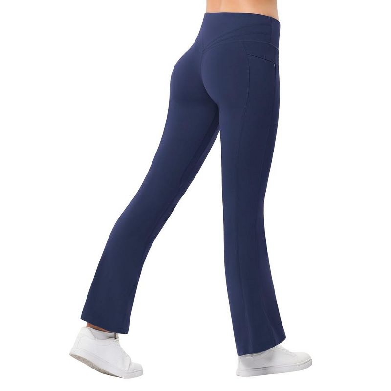 Women's High Waisted Workout Leggings with Zipper Pockets Athletic Yoga Pants Lounge Casual, 1 of 7