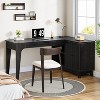 Tribesigns 57-Inch L-Shaped Computer Desk with Storage Cabinet for Home Office - 4 of 4