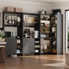 Aheaplus Set of 3 Freestanding Corner Closet System, 92'' Space-saving Closet Organizer with Drawers and Hanging Rods - 4 of 4