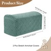 Unique Bargains Non-Slip Stretch Jacquard Couch Armrest Slipcovers 2 Pcs - 2 of 4
