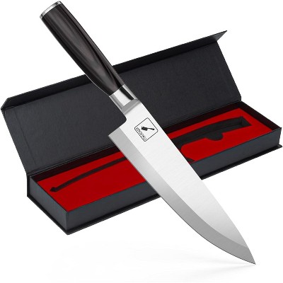 imarku 8 Inch Pro Kitchen Knife High Carbon Stainless Steel EN 1.4116 Japanese Knife Chef's Knives with Ergonomic Handle Single Edge Ultra Sharp Knife