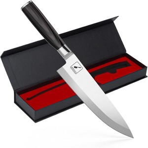 imarku 8 Inch Pro Kitchen Knife High Carbon Stainless Steel EN 1.4116 Japanese Knife Chef's Knives with Ergonomic Handle Single Edge Ultra Sharp Knife - 1 of 4