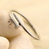 SOHI Women's Metallic Silver The Screw Bangle Bracelet - 2 of 4