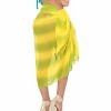 LA LEELA Summer Long Beachwear Sarong Coverups for Women Chiffon Long Beach Tie Wraps Skirt Sheer Swim Cover Up Bathing Suit One Size Green, Solid - 2 of 4