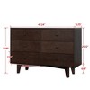 6 Drawer Dresser Chests for Bedroom, Modern Storage Chest of Drawers,Wood Storage Tower Clothes Organizer,Dresser Cabinet for Bedroom Hallway Entryway - 3 of 4