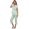Casual Nights Women's Short Sleeve Floral Capri Pajama Set - 2 of 4