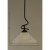 Toltec Lighting Capri 1 - Light Pendant in  Dark Granite with 16" Frosted Crystal Shade - 2 of 2