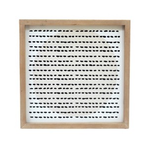 VIP Wood 11.75 in. White Dots and Dashes Sign - 1 of 2