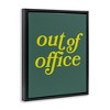 Stupell Industries Minimal Out Of Office Black Framed Floater Canvas Wall Art - 3 of 4