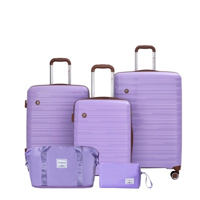 Whisen 5-Piece Set(20/24/28 in.)   Luggage Sets Lightweight Suitcase with TSA Lock and Rotating Wheels