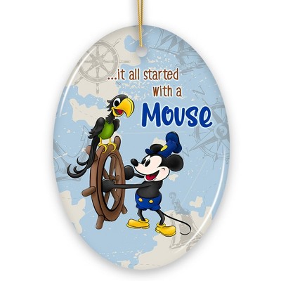 It All Started With a Mouse Quote Ornament, Inspiring Steamboat Willie Christmas Gift| OrnamentallyYou