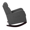 Dexmalle Nursery Rocking Chair with Rubber Wood Legs and Side Pocket - 4 of 4