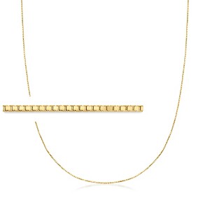 Pure Collection by Ross-Simons 0.6mm 14kt Yellow Gold Box-Chain Necklace - 1 of 4