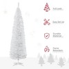 7' Artificial Pencil Christmas Tree, Slim Xmas Tree with 499 Realistic Branch Tips and Plastic Stand - 4 of 4