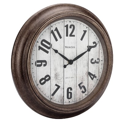 Westclox 15.5" Antique Bronze Finish Analog Wall Clock