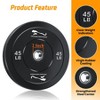 2-Inch Weight Plates Set, Bumper Plates With Steel Insert for Strength Training, Rubber Weight Plates for Barbell Home Gym - 2 of 4