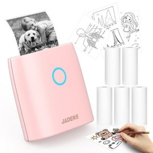 JADENS 2 Inch Mini Sticker Printer JD-21 Bluetooth with 5-roll paper - 1 of 4