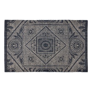 tagltd Printed Black Stonewash Rug Cotton Indoor Rug, Machine Washable,36L x 24W inches - 1 of 2