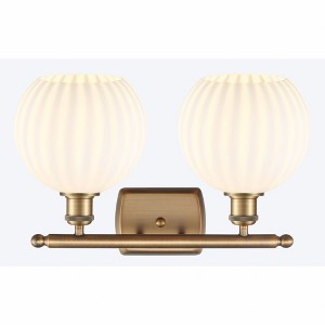 White Venetian - 2 Light Bath Vanity In Modern Style-11 Inches Tall and 18 Inches Wide - 1 of 1