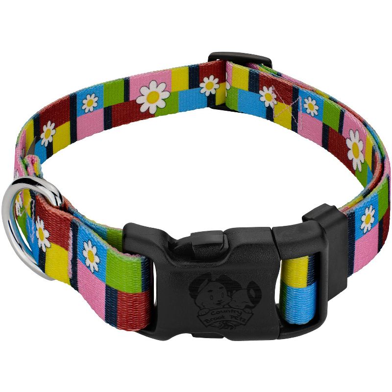Country Brook Petz Deluxe Spring Daisies Dog Collar - Made in The U.S.A., 1 of 6
